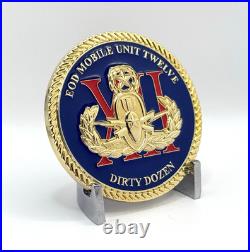 Challenge Coin U. S. Navy EOD Mobile Unit Twelve Task Force Troy-N Spy vs. Spy