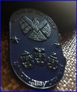 Challenge coin navy seal frogman hinged double coin