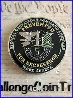 Commander CSM 10th Special Forces Group SFG Airborne West Africa Challenge Coin