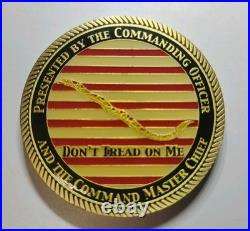 Commander Seal Team V 5 Navy Challenge Coin Rare! Don't Tread On Me 3D Military