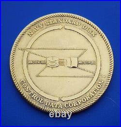 Control Data Corp Navy Standard Disk 100th Team Medal Award Challenge Coin 1983