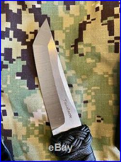 Custom Made Knife / Tendick Tanto Cpm 3v / Navy Seal Team 6 Challenge Coin