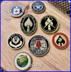 DOD CIA Special Operations Challenge Coin set. USSOCOM USAF USMC USN SEAL DELTA