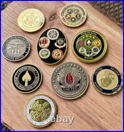 DOD CIA Special Operations Challenge Coin set. USSOCOM USAF USMC USN SEAL DELTA