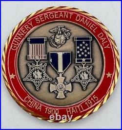 Daniel Daly USMC Double MOH Navy Cross For Valor In China & Haiti Challenge Coin
