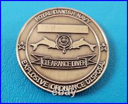 Danish Royal Navy Minesweeper Challenge Coin Diver Explosive Disposal Denmark