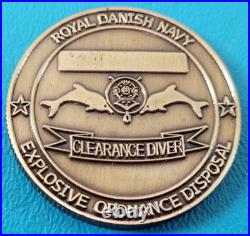 Danish Royal Navy Minesweeper Challenge Coin Diver Explosive Disposal Denmark