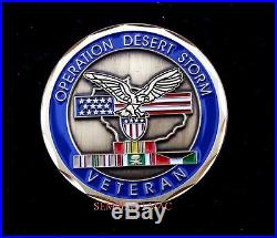 Desert Storm Veteran Challenge Coin Us Marines Navy Army Air Force Pin Up Gift