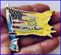 Don't Tread On Me American Flag USA Sword Navy CPO Mess Challenge Coin NYPD USN