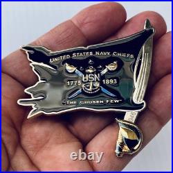 Don't Tread On Me American Flag USA Sword Navy CPO Mess Challenge Coin NYPD USN