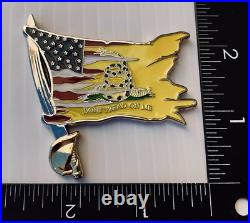 Don't Tread On Me American Flag USA Sword Navy CPO Mess Challenge Coin NYPD USN