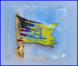 Don't Tread On Me American Flag USA Sword Navy CPO Mess Challenge Coin NYPD USN