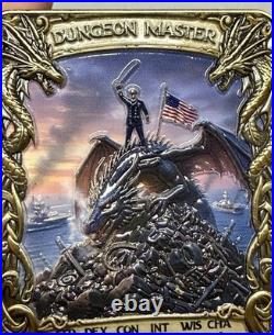Dungeon Master US Navy USN Dungeons and Dragons with Rhinestones Challenge coin