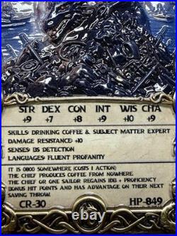 Dungeon Master US Navy USN Dungeons and Dragons with Rhinestones Challenge coin