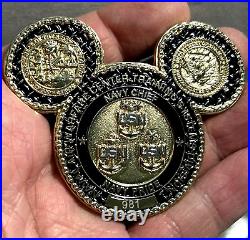 EXTREMELY RARE USN NAWC NAVY CHIEF Mickey Mouse Shaped Coin Numbered #981
