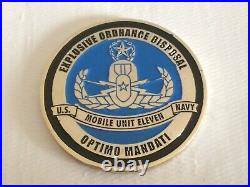 Explosive Ordnance Disposal EOD Mobile Unit Eleven Navy Challenge Coin / 11