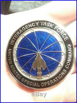 Genuine INTERAGENCY TASK FORCE SPECIAL OPERATIONS COMMAND SES Challenge Coin