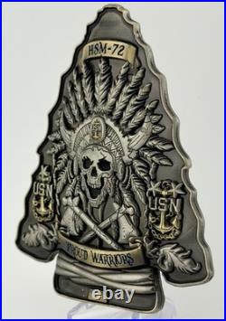 HSM-72 Proud Warriors Challenge Coin #110 Arrowhead Shaped UH-60 Blackhawk USN