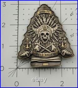 HSM-72 Proud Warriors Challenge Coin #110 Arrowhead Shaped UH-60 Blackhawk USN