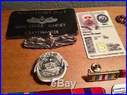 HUGE US Navy CPO Assault Craft Grouping! Medals, Dog Tags, Challenge Coins, MORE