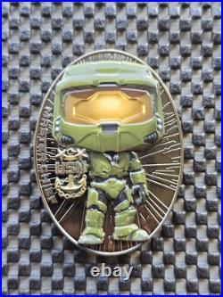 Halo Master Chief Oval Challenge Coin USN Joint Comm Marketplace Rare Promo Xbox Halo Master Chief Oval Challenge Coin USN Joint Comm Marketplace Rare Promo Xbox