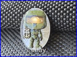 Halo Master Chief Oval Challenge Coin USN Joint Comm Marketplace Rare Promo Xbox Halo Master Chief Oval Challenge Coin USN Joint Comm Marketplace Rare Promo Xbox