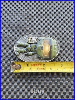 Halo Master Chief Oval Challenge Coin USN Joint Comm Marketplace Rare Promo Xbox Halo Master Chief Oval Challenge Coin USN Joint Comm Marketplace Rare Promo Xbox