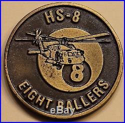 Helicopter Antisubmarine Sq 8 HS-8 Eightballers Navy Challenge Coin