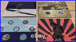 Huge 4 Certificate Blue Nose Dragon Shellback Challenge Coin Lot Navy CPO Chief