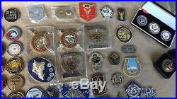 Huge Military & Related Challenge Coin Lot 178 Coins, US Army USN USMC USAF USCG