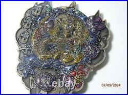 Huge Us Navy Dragon Challenge Coin Ww2 Japanese Vintage Rare Hard To Find