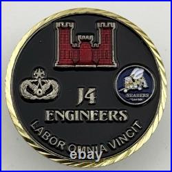 JSOC J4 Engineers Seabees Challenge Coin Navy Seabees Joint Special Ops Command