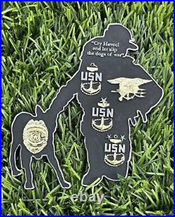 K-9 Master at Arms Handler SEALS Slip The Dogs of War CPO Navy Challenge Coin