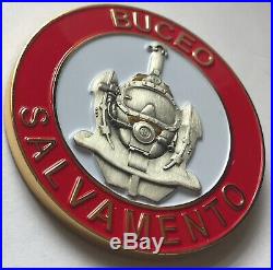 LOT OF 2 COLOMBIAN NAVY Dept of Diving & Salvage Naval Base ARC Bolivar Coins