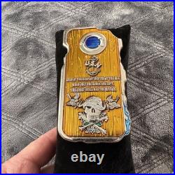 Large U. S. Navy Chief Petty Officer CPO Challenge Coin USN Skeleton Bones