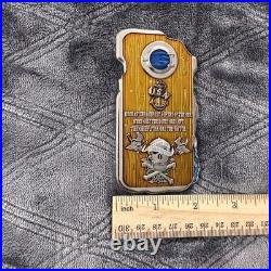 Large U. S. Navy Chief Petty Officer CPO Challenge Coin USN Skeleton Bones