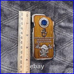 Large U. S. Navy Chief Petty Officer CPO Challenge Coin USN Skeleton Bones