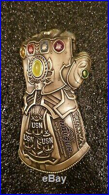 Le 100 Infinity War Gauntlet Thanos Glove Challenge Coin Marvel Avengers Usn