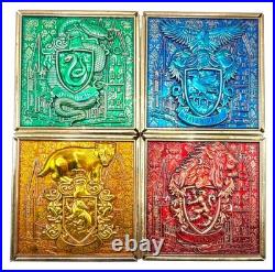 Limited Hogwarts Houses Hat Box Set(4). USN Navy Harry Potter Challenge Coin