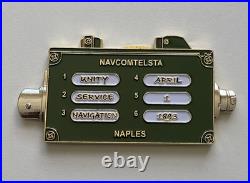 Limited U. S. Navy TSEK KYK-13 NAVCOMTELSTA Naple Chief's Mess CPO Challenge Coin