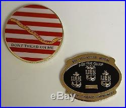 Lot 2 US Navy ST3 SEAL Team 3 CPOA Coin & Don't Tread On Me Coin
