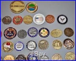Lot of 50 US Army USN USAF OEF OIF Military Iraq Afghanistan Challenge Coins