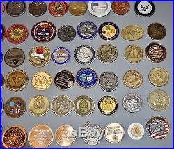 Lot of 50 US Army USN USAF OEF OIF Military Iraq Afghanistan Challenge Coins