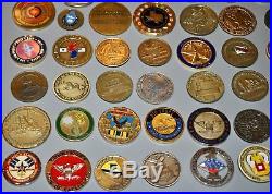 Lot of 54 USAF US Army Navy Challenge Coins