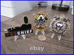 Lot of 7 USN Navy Chief Petty Officers CPO Goat Locker Challenge Coins