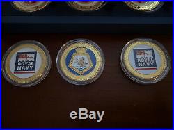 Lot of 9 Royal Navy Challenge Coins. The Type 45 Destroyer Collection