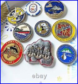 Lot of Navy submarine challenge coins