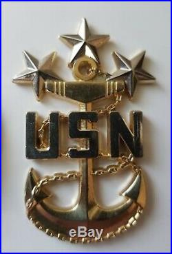 MCPON Challenge Coin Set Navy Chief USN CPO Genuine SUPER RARE HARD TO FIND