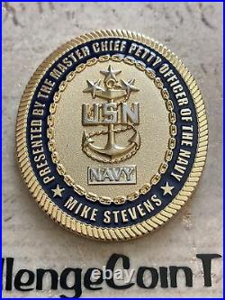 MCPON Mike Stevens 13th Master Chief Petty Officer of the Navy Challenge Coin
