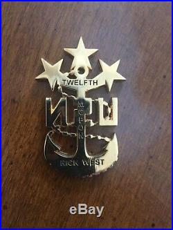 MCPON Rick West US Navy CPO AUTHENTIC Master Chief Petty Officer Challenge Coin